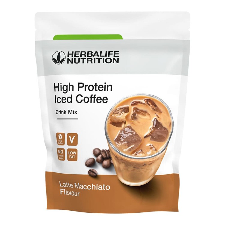 High Protein Iced Coffee - latte macchiato